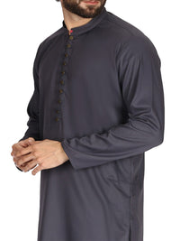Dark Grey Blended Kurta - AL-K-719