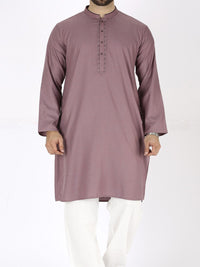 Greyish Red Blended Kurta - AL-K-725