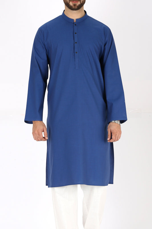 Royal Blue Blended Kurta - AL-K-729