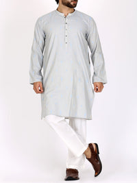 Light Blue Cotton Kurta - AL-K-737