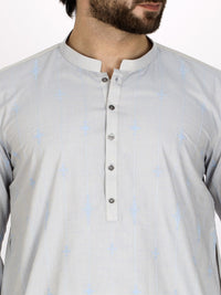 Light Blue Cotton Kurta - AL-K-737