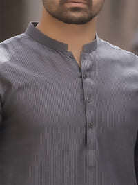 Grey Cotton Kurta - AL-K-739