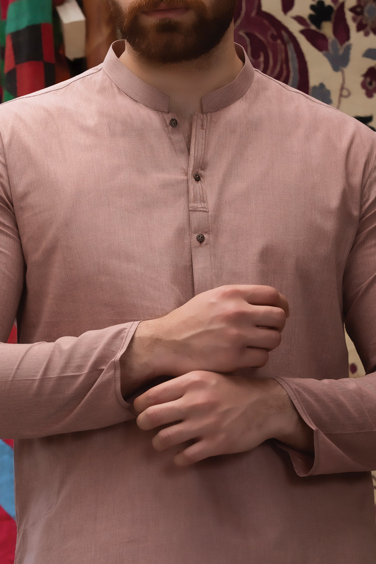 Pink Cotton Kurta - AL-K-743