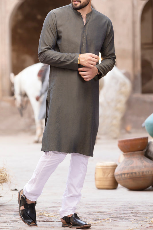 Green Cotton Kurta - AL-K-749