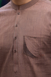 Brown Cotton Kurta - AL-K-751