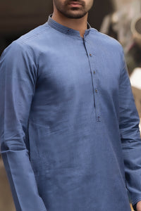Blue Cotton Kurta - AL-K-753