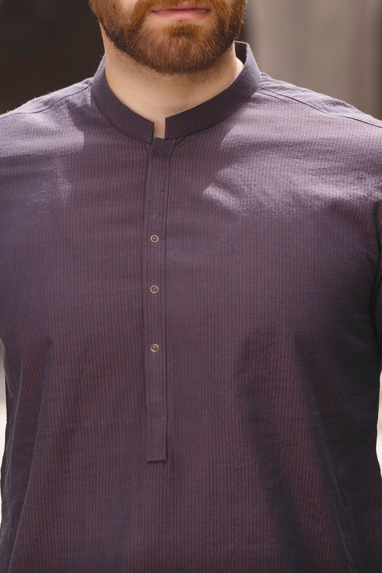 Maroon Cotton Kurta - AL-K-757