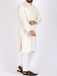 Off White Cotton Kurta - AL-K-758