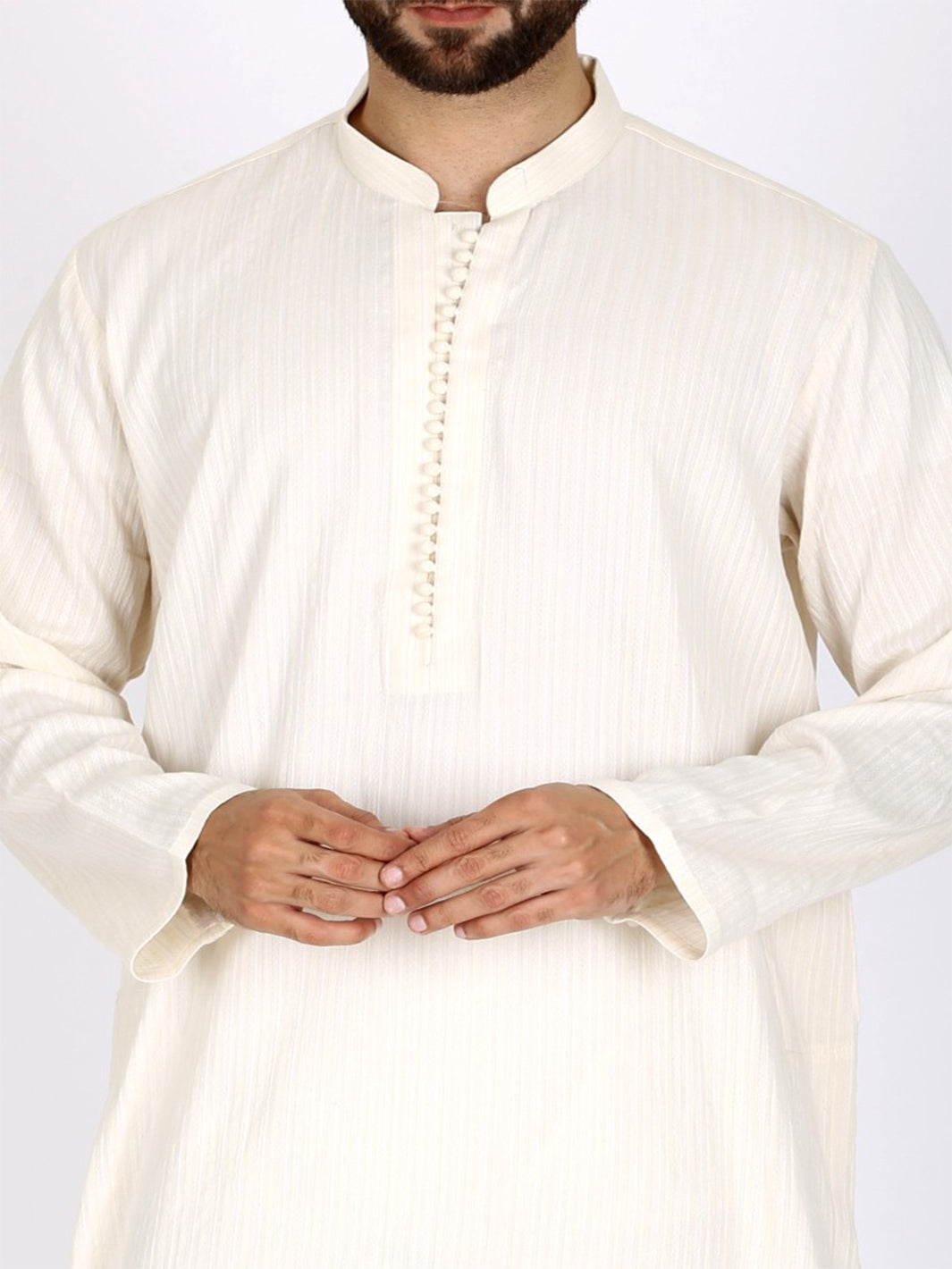 Off White Cotton Kurta - AL-K-758