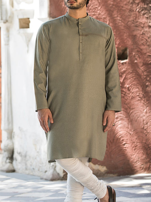 Green Cotton Kurta - AL-K-770