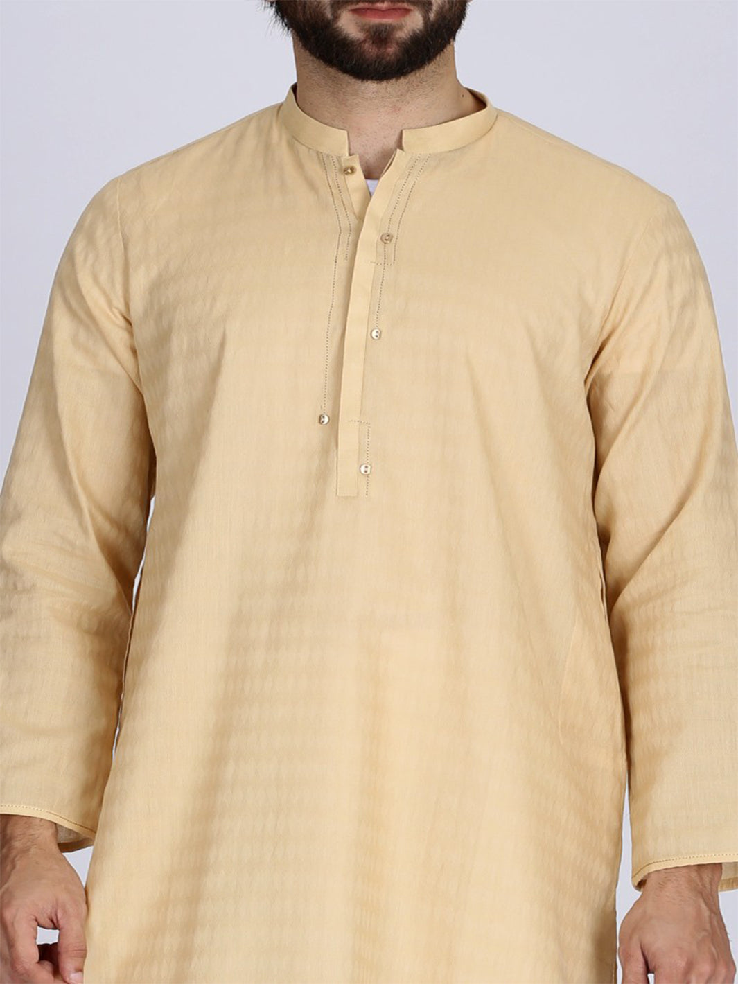 Fawn Jacquard Kurta - AL-K-772B