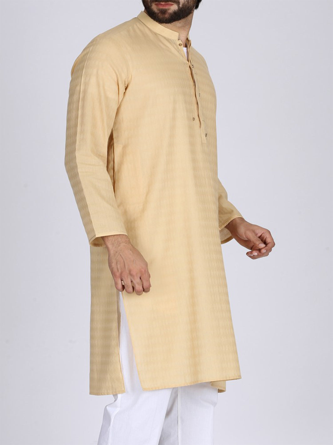 Fawn Jacquard Kurta - AL-K-772B