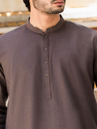 Brown Cotton Kurta - AL-K-783