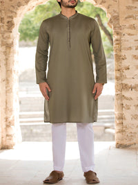 Green Cotton Kurta - AL-K-787