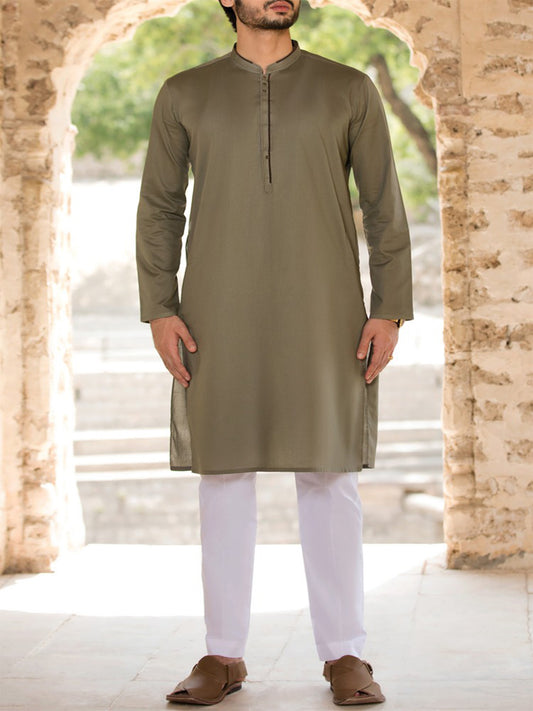 Green Cotton Kurta - AL-K-787