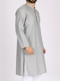 Light Grey Blended Kurta - AL-K-796