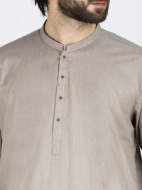Sand Colored Cotton Kurta - AL-K-801