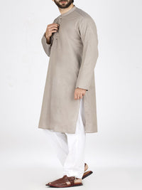 Sand Colored Cotton Kurta - AL-K-801
