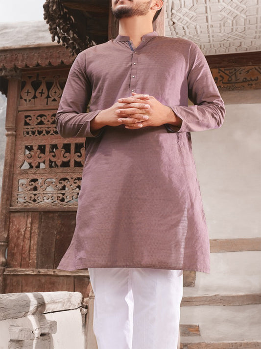 Light Purple Blended Kurta - AL-K-806