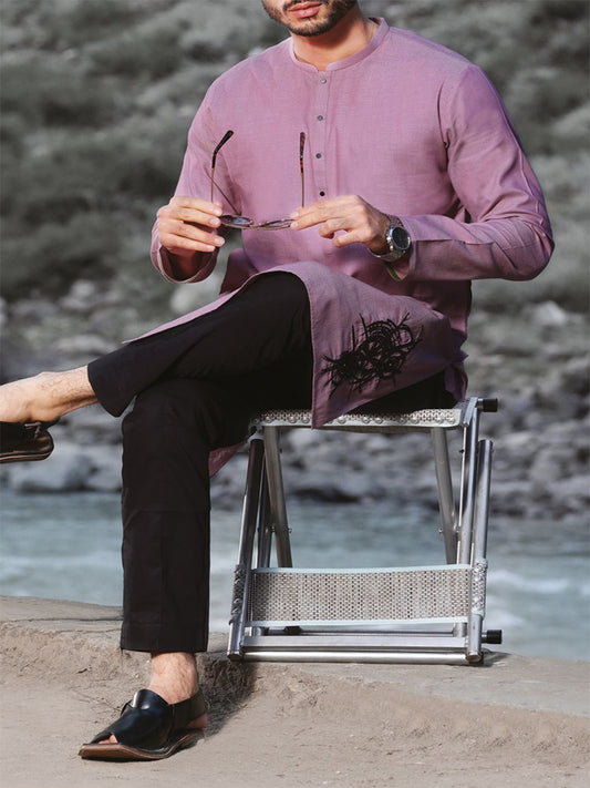 Pink Blended Kurta - AL-K-818