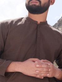 Brown Blended Kurta - AL-K-827