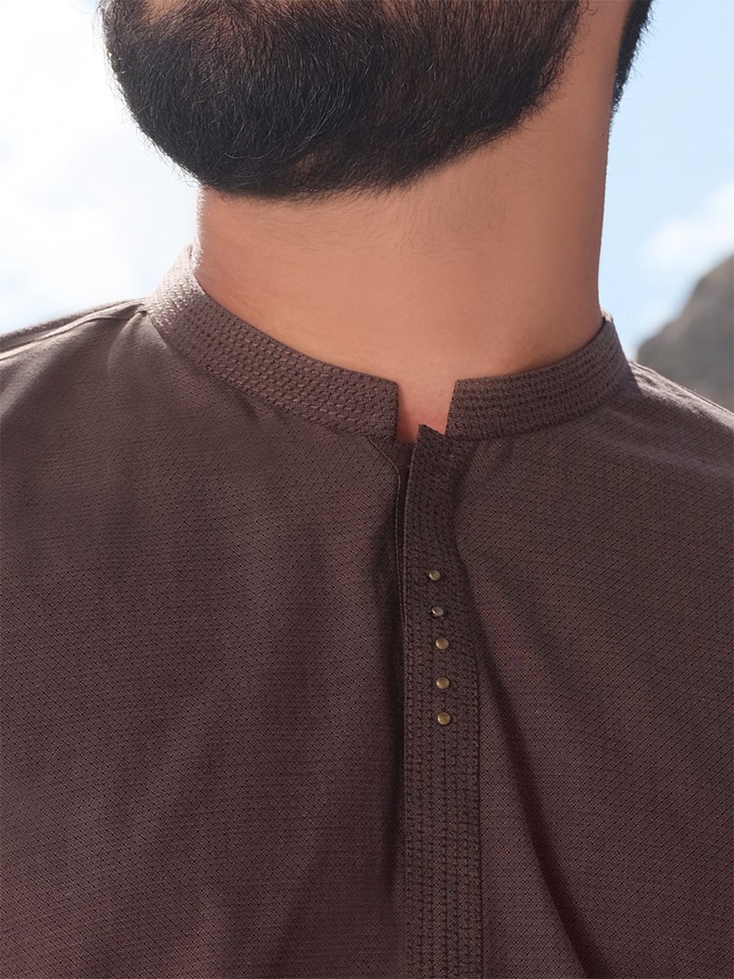 Brown Blended Kurta - AL-K-827