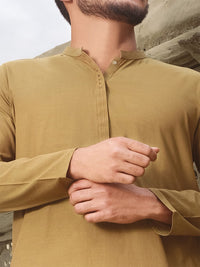 Mustard Blended Kurta - AL-K-828