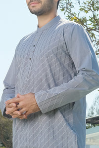 Light Blue Blended Kurta - AL-K-841B