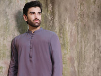 Purple Two-Tone Blended Kurta - AL-K-878