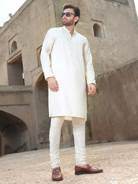 Off White Blended Kurta - AL-K-891