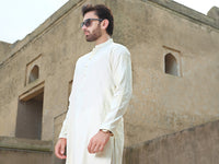 Off White Blended Kurta - AL-K-891