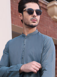Blue Cotton Kurta - AL-K-901