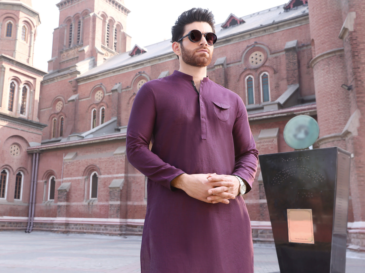 Purple Cotton Kurta - AL-K-908