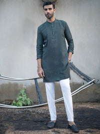 Green Textured Kurta - AL-K-970