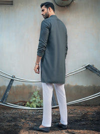 Green Textured Kurta - AL-K-970