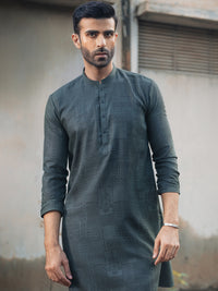 Green Textured Kurta - AL-K-970