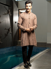 Peach Blended Kurta - AL-K-980