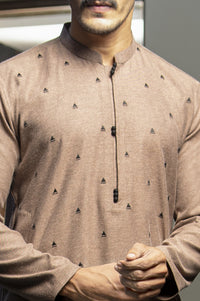 Peach Blended Kurta - AL-K-980