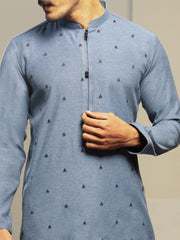 Blue Blended Kurta - AL-K-983