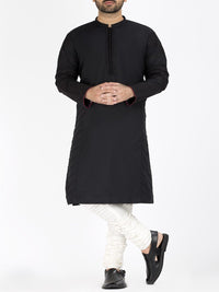 Black Formal Kurta - AL-K-SP-014-R1
