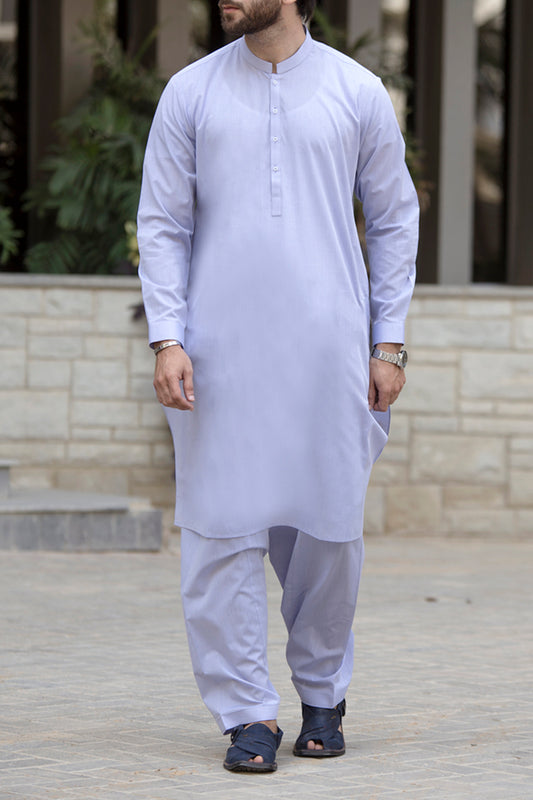 Blue Blended Kameez Shalwar - AL-KS-2240