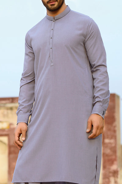 Grey Blended Kameez Shalwar - AL-KS-2267