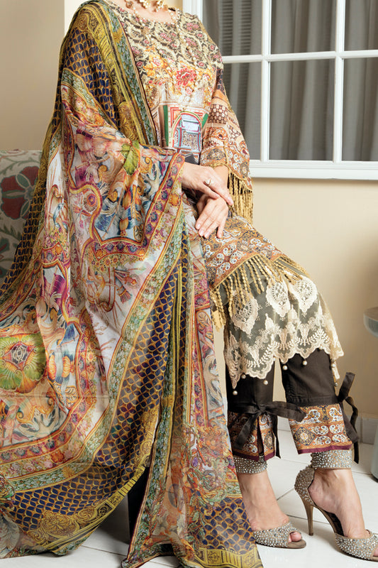 Golden Lawn 3 Piece Stitched - ALP-554