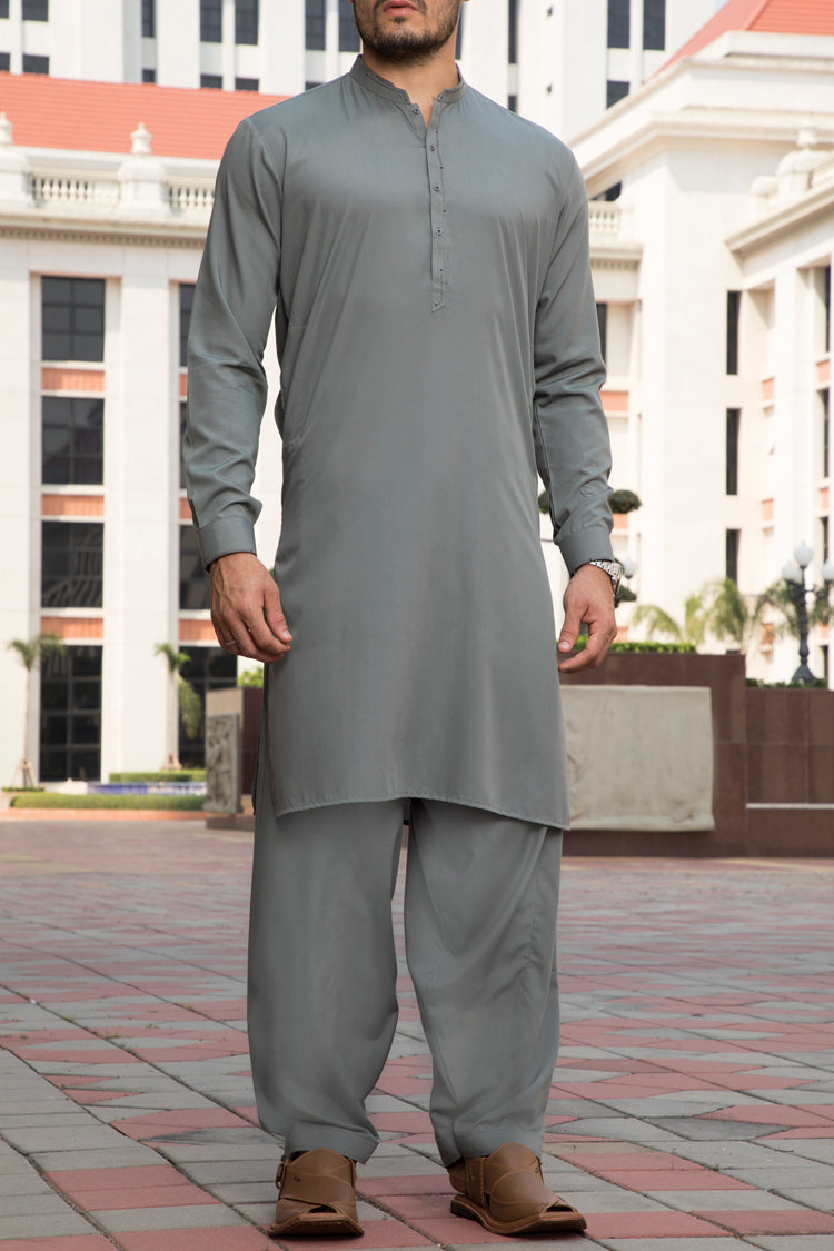 Green Blended Kameez Shalwar - AL-KS-2315