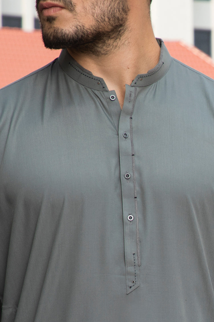 Green Blended Kameez Shalwar - AL-KS-2315