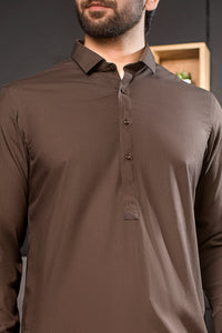 Brown Blended Kameez Shalwar - ALWA-KS-127