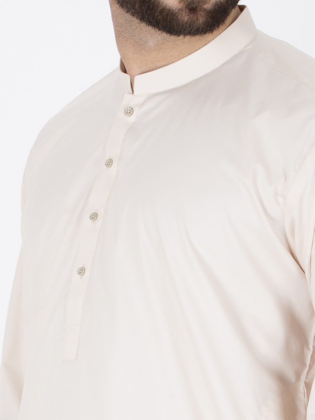 Cream Blended Kameez Shalwar - AL-KS-2362