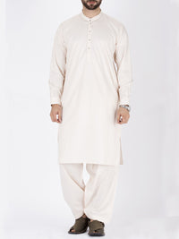 Cream Blended Kameez Shalwar - AL-KS-2362