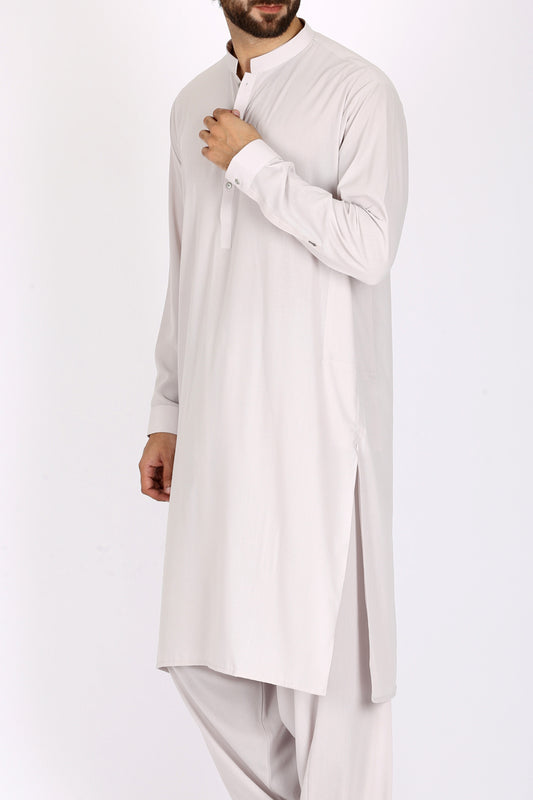 Cream Blended Kameez Shalwar - AL-KS-2365