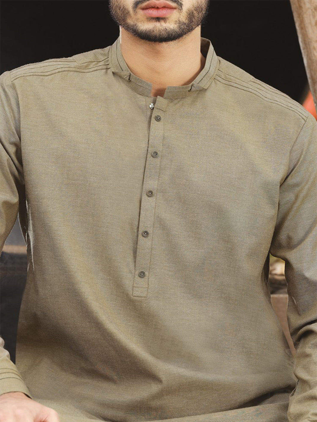 Green Blended Kameez Shalwar - AL-KS-2372